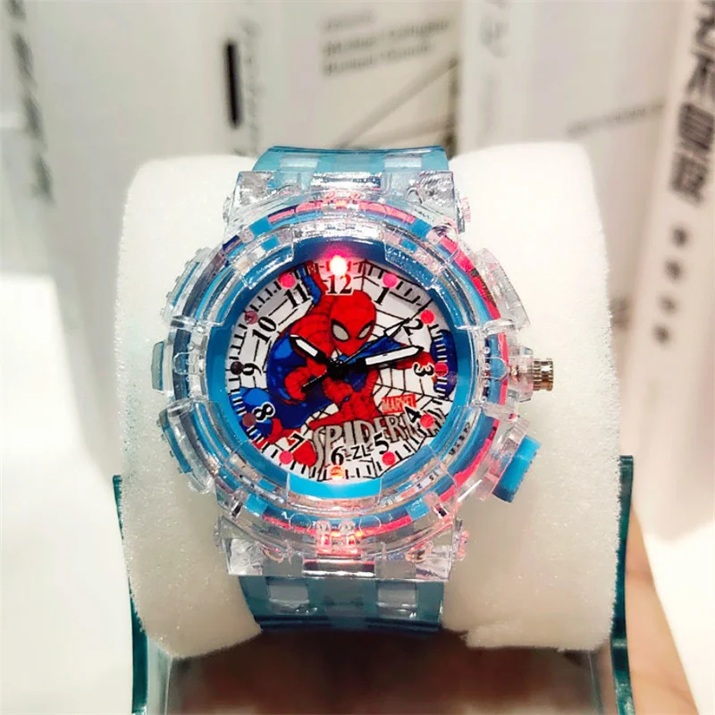 

Colorful Lights Children's Watch Rubber Strap Quartz Pointer Boy Girl Gift Flash Student Watches Cartoon Drop Shopping A4250