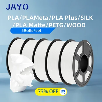 Jayo filamento 3d pla/pla meta/petg/seda pla +/madeira/pla marmela/apla 1.75mm 5 rolo 1.1kg/0.5kg filamento de impressora 3d para impressora 3d