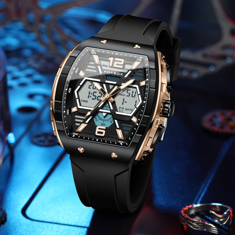 LIGE Men's Digital Military Waterproof LED Sport Watch