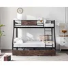 Double Bed, Full Size, 2 Storage Drawers/flat Steps/inclined Ladders, Heavy Duty Metal Plate Support, No Box Spring Required 2