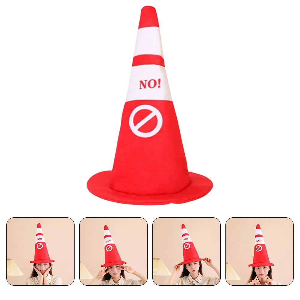 

Novelty Plush Traffic Cone Cap Hat Party Costume Photo Prop Cosplay Traffic Cone Shaped Hat Plush Hat Cap