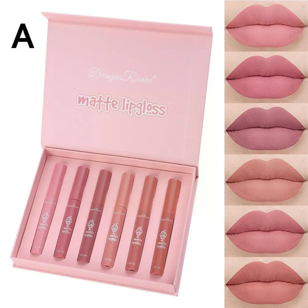 

Women Velvet Ice Cream Matte Lip Glaze Moisturizing Fashion Cup Lasting Lip Girls Long Gloss Non-stick Sexy P2D0