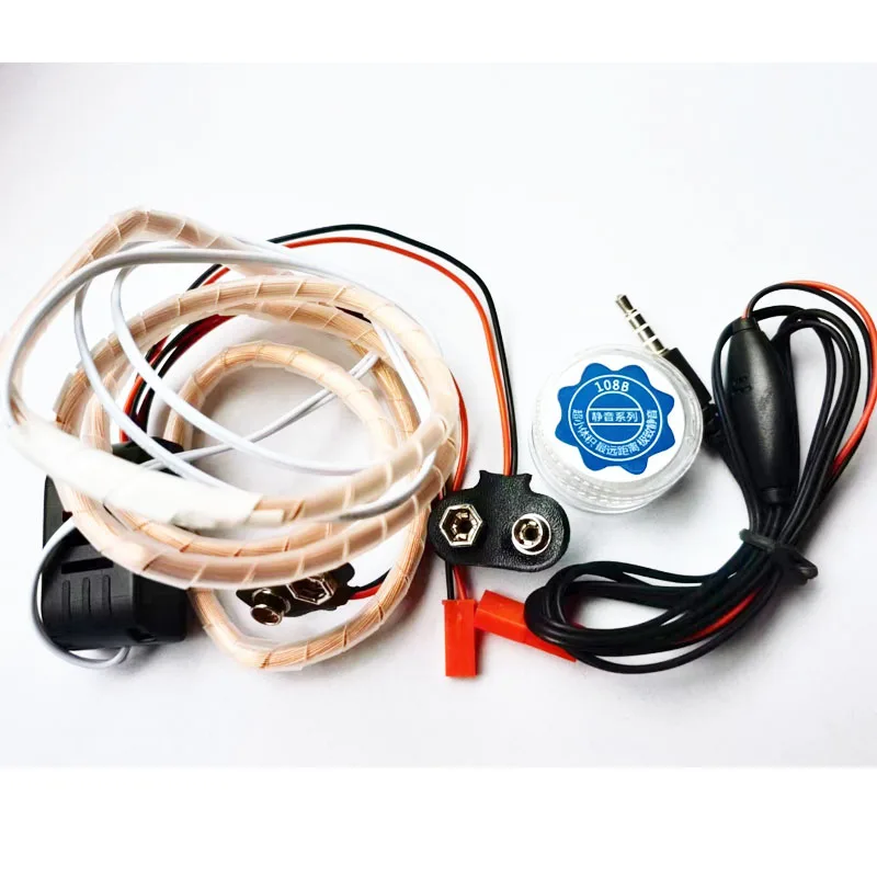 Copper Coil Audio Sender Voice Inductive Transmitter Induction Earphone Loop for Nano Magnet Earpiece Hearing Aids 3.5"/type-c
