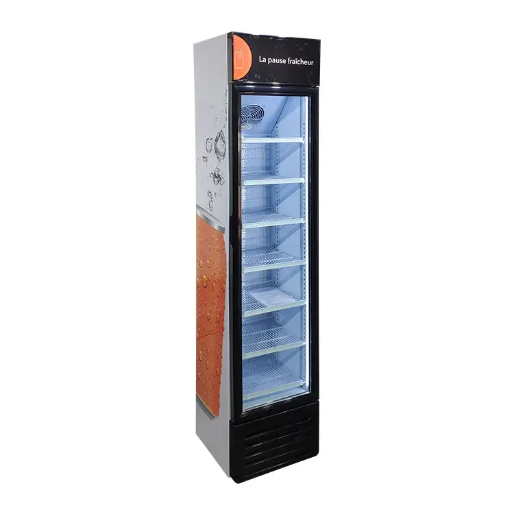 SC145B 145L Commercial Supermarket Slim Display Showcase Upright Fridge