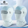WEST BIKING Summer Cycling Headgear Ice Silk Sunscreen Full Face Mask UPF50+ Anti-UV Photochromic Running Fishing Balaclava Cap 1