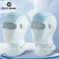 WEST BIKING Summer Cycling Headgear Ice Silk Sunscreen Full Face Mask UPF50+ Anti-UV Photochromic Running Fishing Balaclava Cap 1