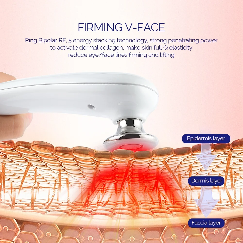 3-IN-1 Face&Eye&Body 1MHz Radio Frequency Skin Tightening Lifting Machine RF Body Slimming Device Anti-Wrinkle Cellulite Remover