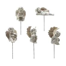 

Angel Statues For Garden 5 Pcs Decorative Multi-shape Angel Figurine With For Planter Pot Miniature Angel Ornaments For Indoor
