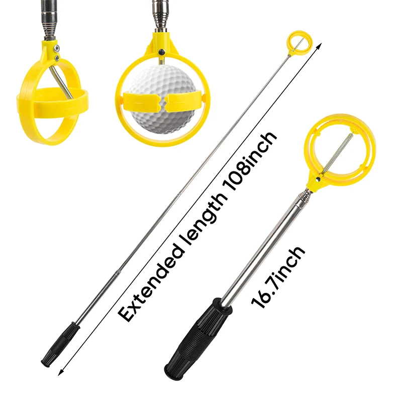 Telescopic water polo dog with spring release head ball winding tool golf belt grasping tool golf accessories men's golf gift 5