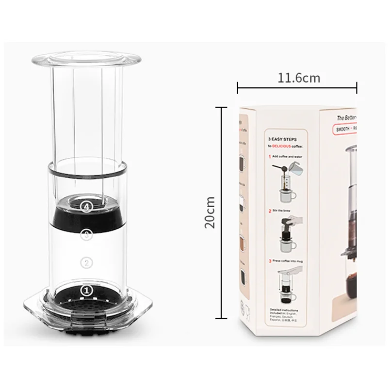 French Press Coffee Pot Espresso Coffee Maker Portable Plastic Transparent Hand Brew Drip Coffee Machine 6 French Press Coffee Pot Espresso Coffee Maker Portable Plastic Transparent Hand Brew Drip Coffee Machine 6