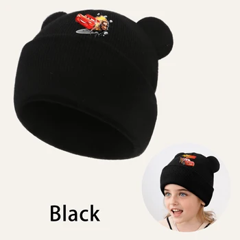 Cars Lightning McQueen Newborn Baby Warm Knitted Hats with Pom Kids Knit Beanie Hat Children Hat for Boys Girls Accessories 1