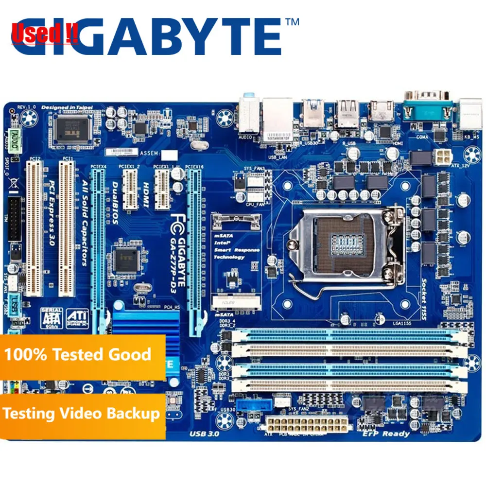 Gigabyte Ga-z77p-d3 Desktop Placa-mãe Z77 Soquete Lga 1155 i3 i5 i7 Ddr3 32g Atx Uefi Bios - Imagem 4