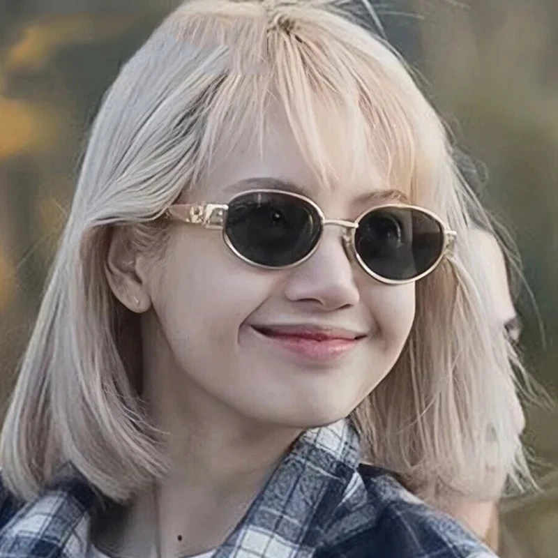 Retro Oval Sunglasses – Vintage Metal Frame UV400 Eyewear for Women and Men Safety Accessories Sunglasses