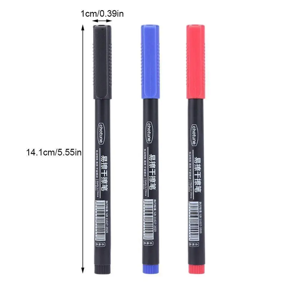 0.5mm Tip Teaching Office School Study Pen Marker Pens Dry Erasing Pen Erasable Whiteboard Student Arithmetic