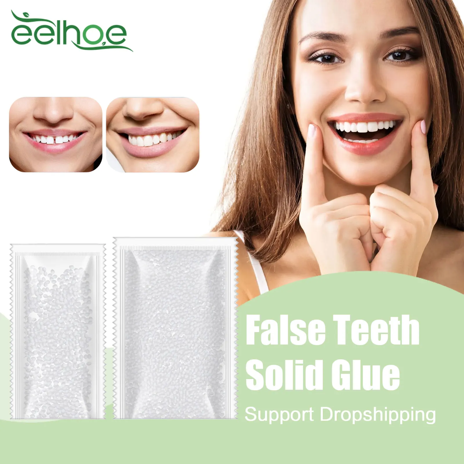 False Tooth Solid Glue Gap Missing Broken Teeth Repair Perfect Smile Creating Make Up Protesi Modellabile Kit Di Protesi Temporanea