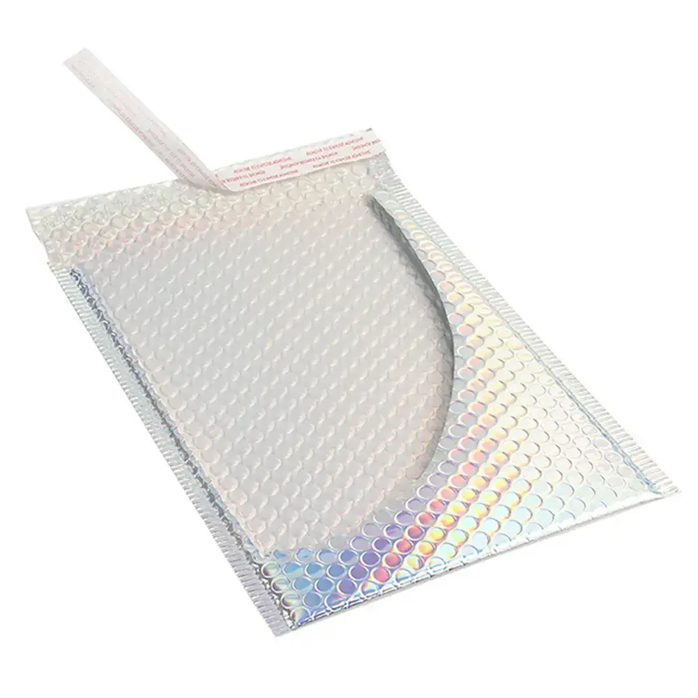 Self Seal Postal Gift Packaging Bags Bubble Mailers Aluminized Bags Laser Envelope Book Shipping Package Colorful 10Pcs/Lot