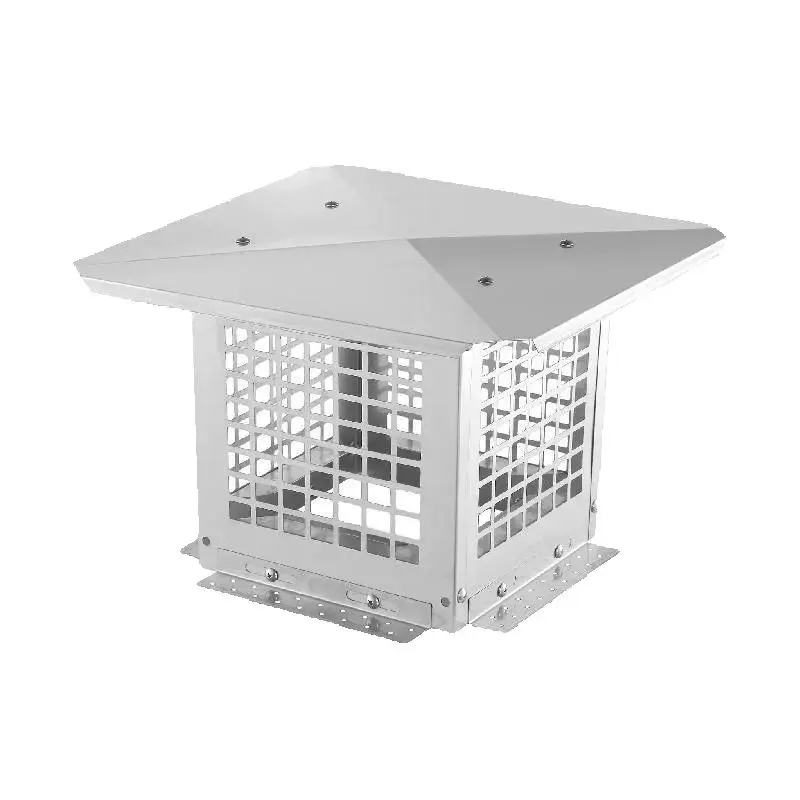 SucceBuy Chimney Cap 4 Sizes 304 Stainless Steel Fireplace Chimney Cover Not Easily Toppled Fits Mesh Flue Outside Covers Silver