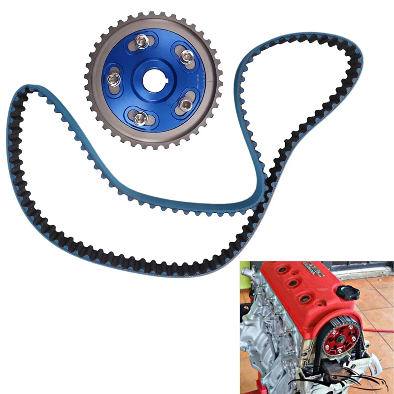 Racing Timing Belt + Adjustable Cam Gear Kit for Honda Civic D16 D16Z