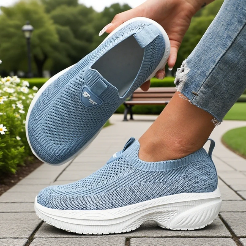 Women Sneakers Loafers Tennis Femimino Ladies Slip on Breathable Sneakers Lightweight Summer Women Sneakers Outdoor Running Shoe