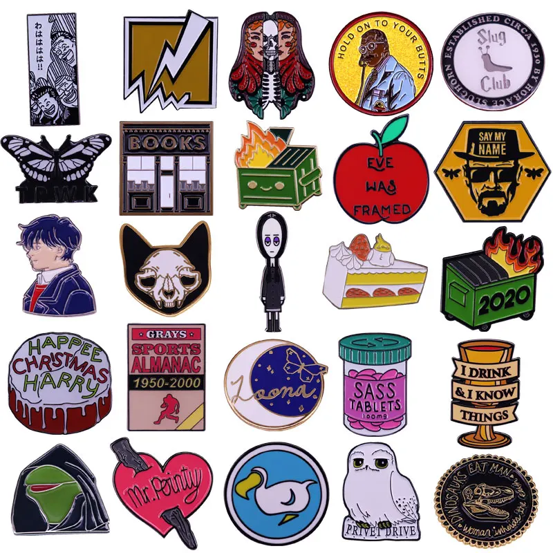 Хэллоуин фильмы ужасов жесткие булавки для лацканов книги рюкзак джинсовая