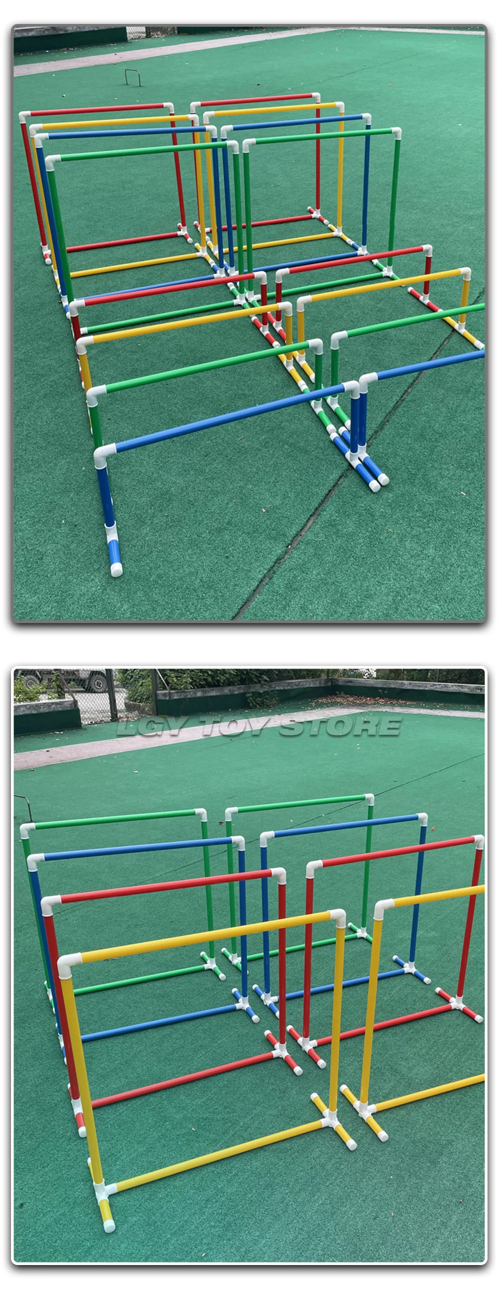 Kids 'Túneis Brocas e obstáculos Hurdling, Equipamento