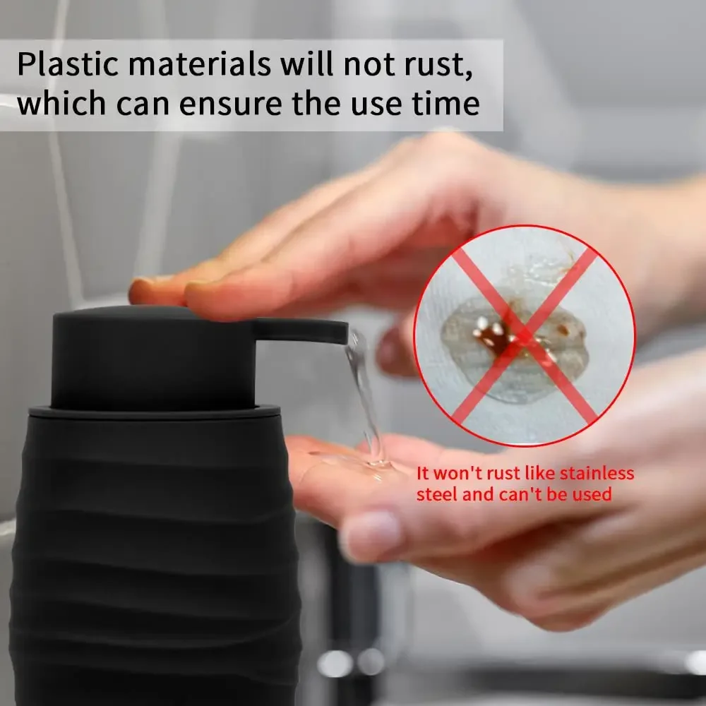 Soap Dispenser Matte Plastic Liquid Dispenser for Small Office/home Office Hotel Kitchen Bathroom Hand Washing Liquid Bottle