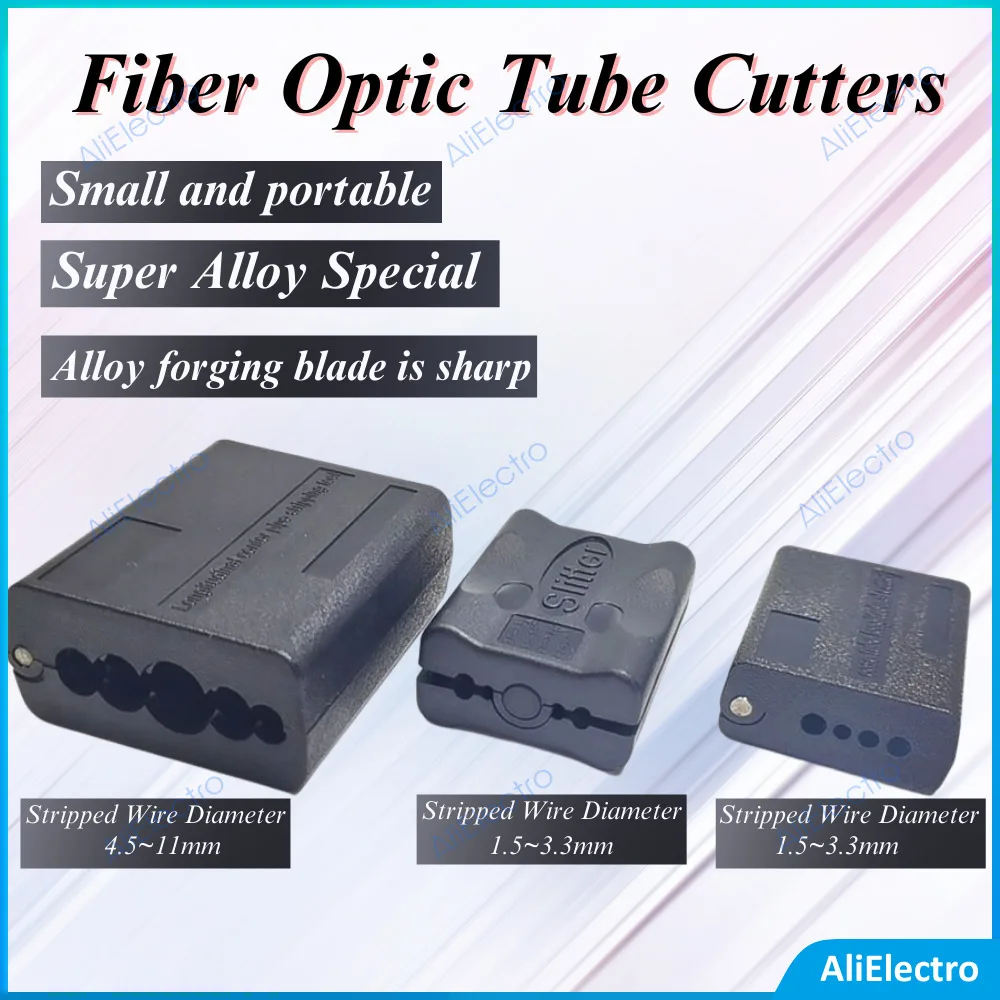 

Loose Tube Buffer Diameter Cable Jacket Tube Stripper Slitter Fiber Longitudinal Cable Cutter Tools 4.5-11mm/1.5-3.8mm