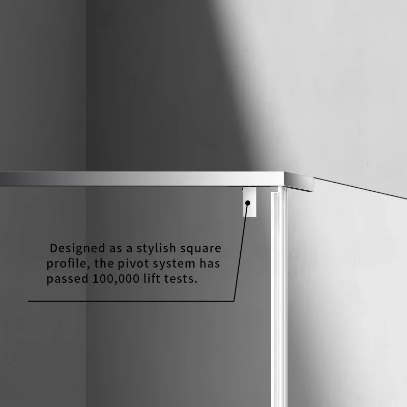Modern Luxury Freestanding Drilled Bathroom Triple Glass Hinged Shower Door Frameless Glass Screen Tempered Glass Shower Door 3