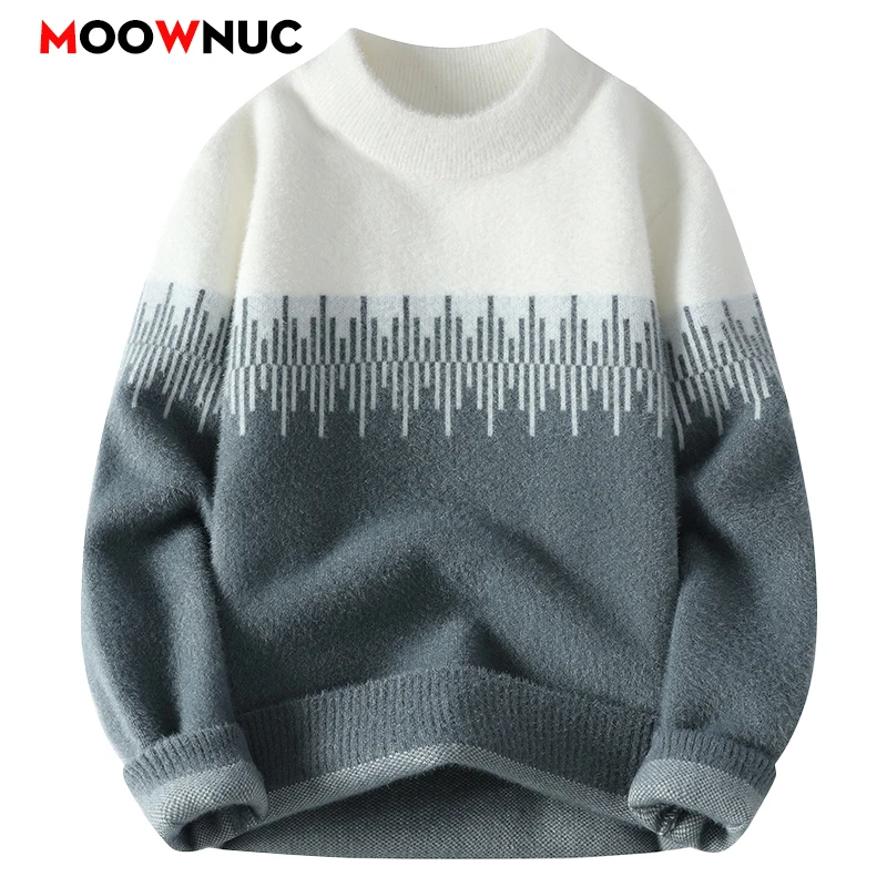 Streetwear Casual Sweater For Men Spring Pullovers Men's Clothing Men's Sweat-shirt Knit Autumn Fashion Hombre Warm Solid Male