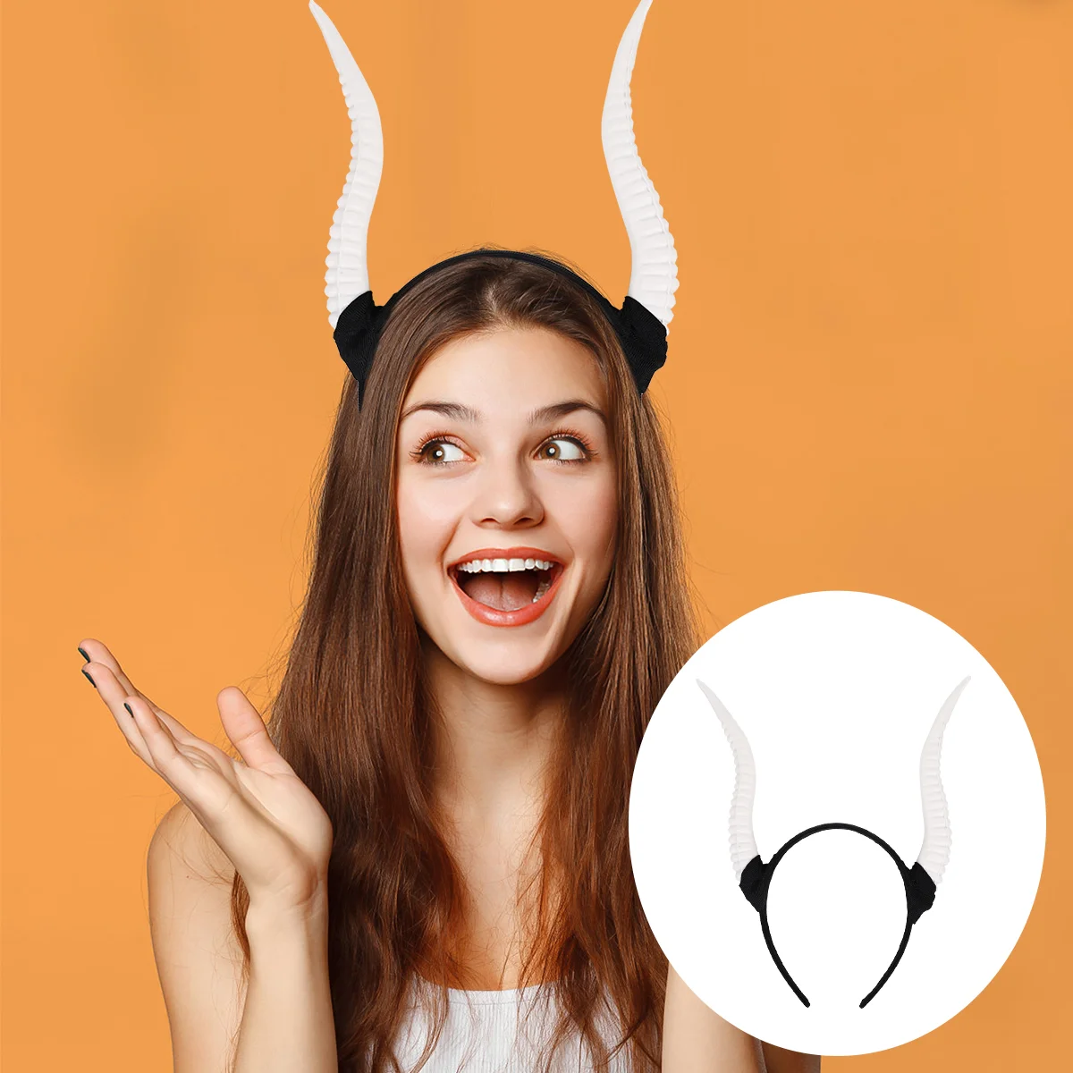 

Antelope Horn Hairbands Gothic Devil Horn Headbands Unique Spoof Hair Hoop Party Decoration Props Festive Halloween Cosplay