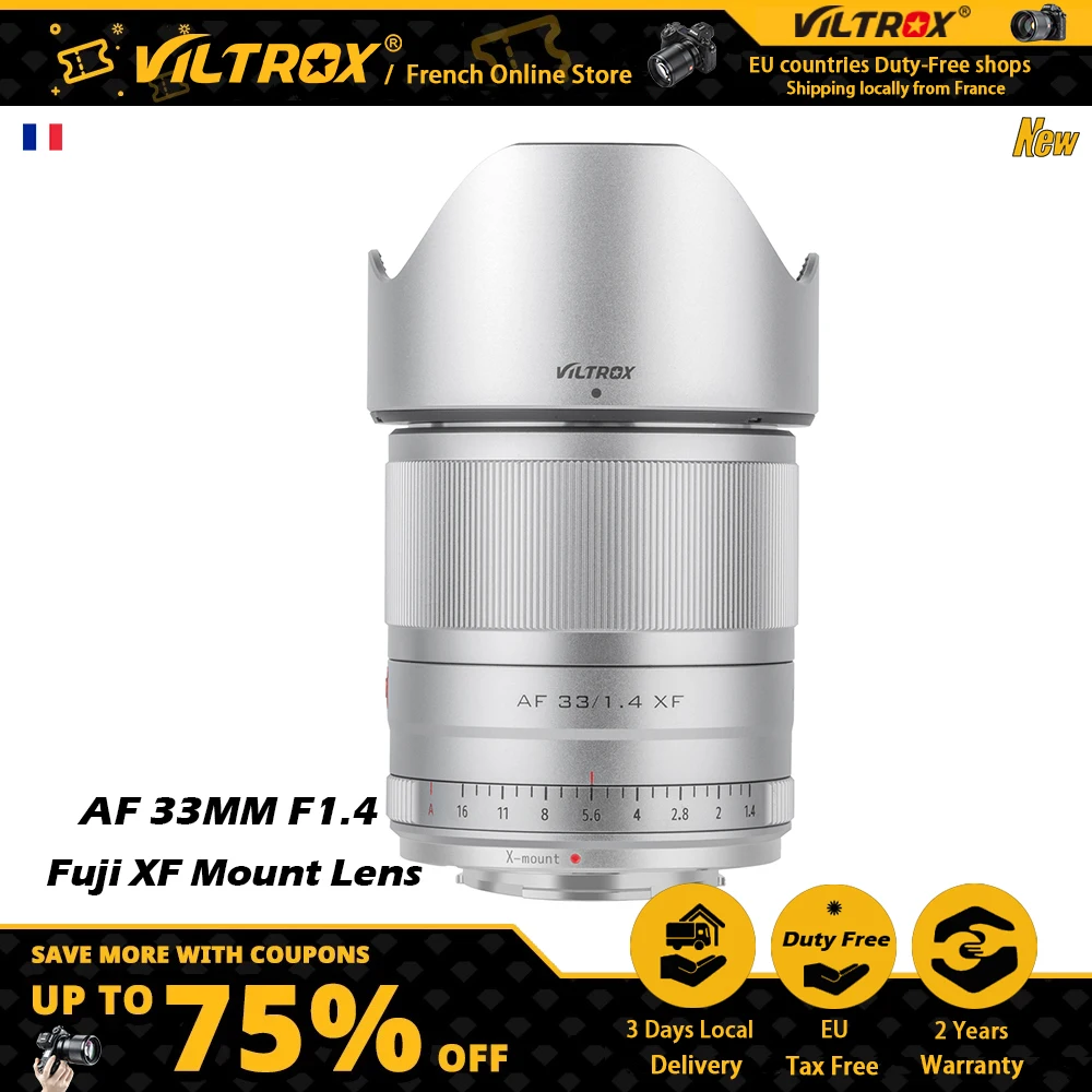 Viltrox 33 Millimetri F1.4 Stm Xf Auto Messa A Fuoco Fisso Lente Di Messa A Fuoco Per Fujifilm Fuji X-Mount Fujifilm Lente X-T4 X-T3 X-Pro3 X-T10 Obie