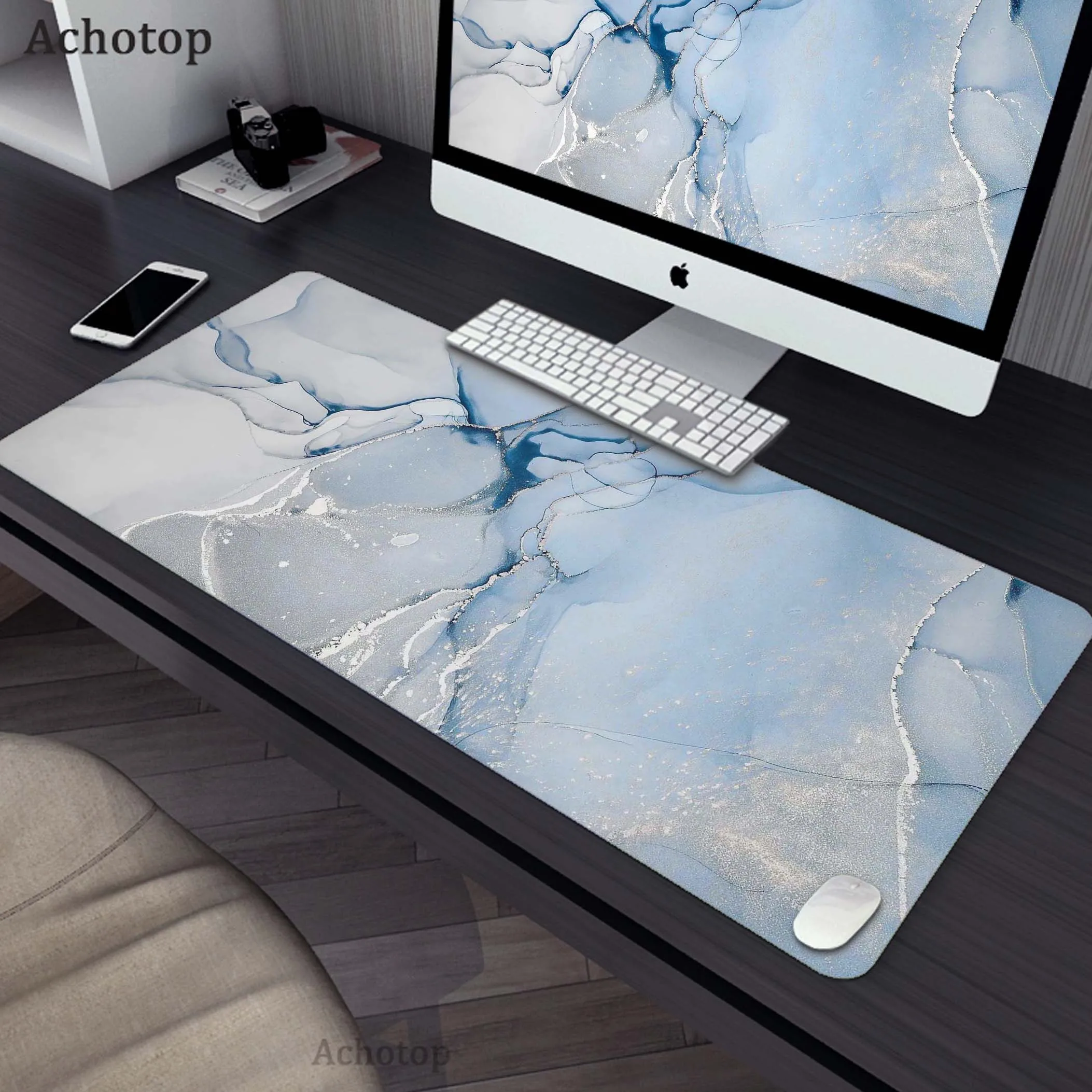 

Gaming Mouse Pad Large Mouse Mat Laptop Mouse Carpet Game Carpet Keyboard Pads Locking Edge Marble Pattern Mat Gamer Desk Mat