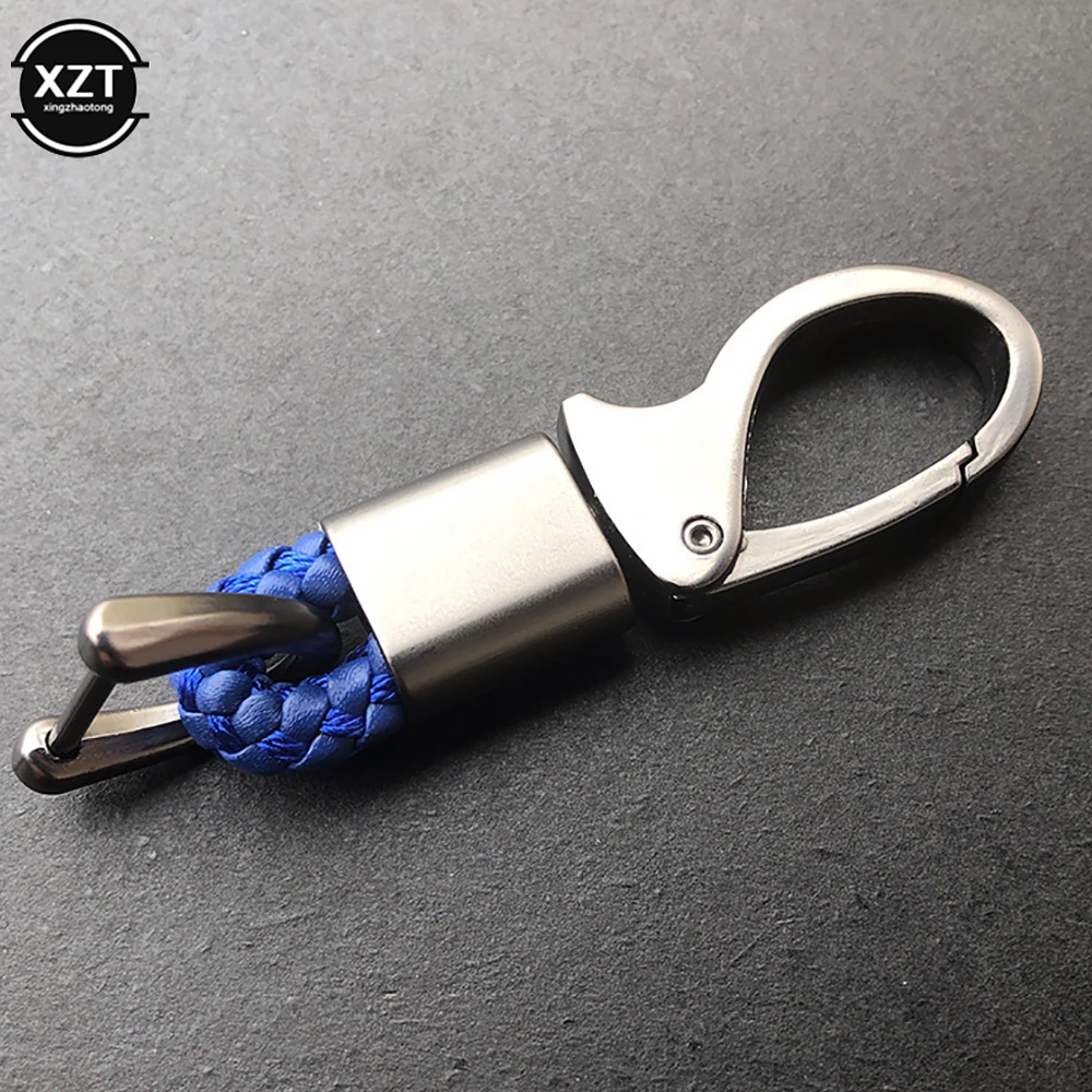 Elegant Leather Cord Horseshoe Key Ring Keychain