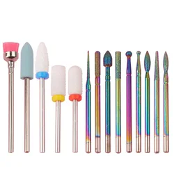Professional Ceramic Nail Drill Bit Set - 13-Piece Electric Manicure and Nail File Kit (13Pcs)