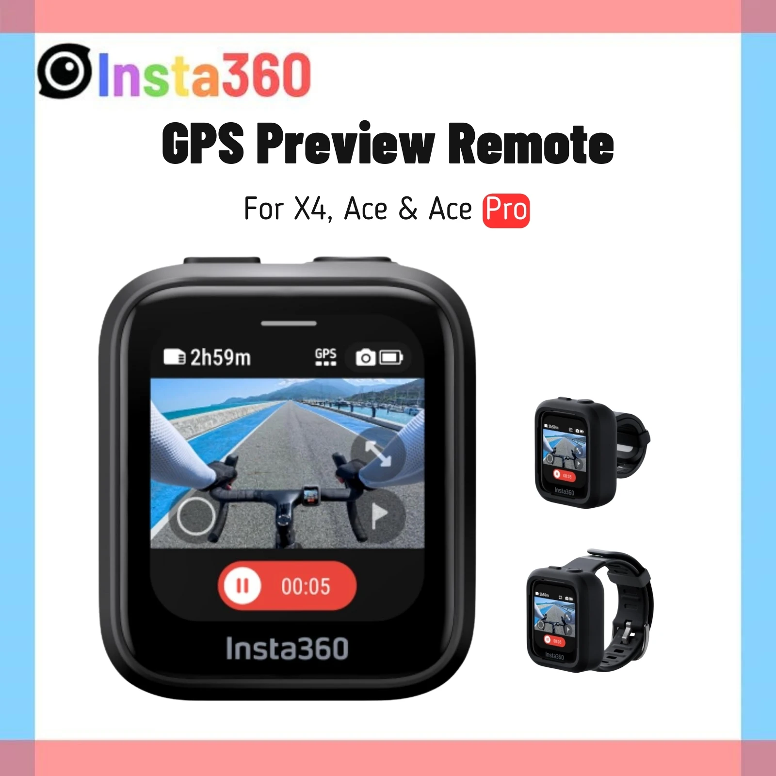 Insta360-タッチスクリーン,GPS,リモコン,x4 aceおよびace pro 2 