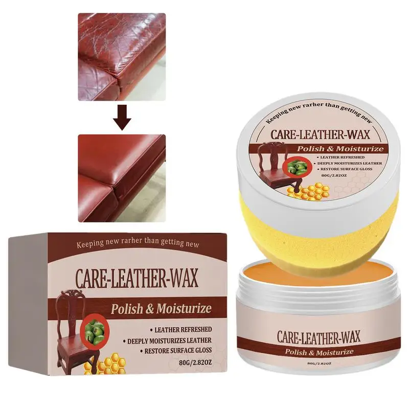 

Multifunctional 80g Boot Wax Leather Conditioner Waterproofing Beeswax Leather Conditioner Cleaner Car Accessories