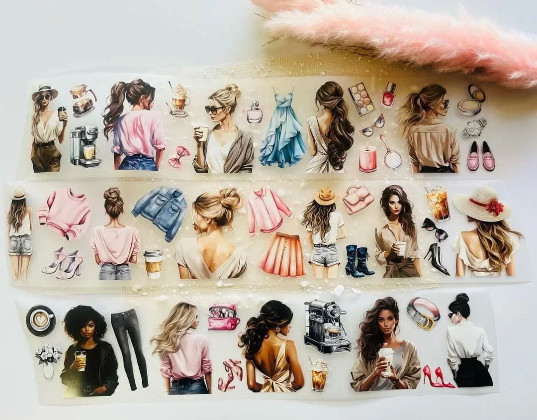 1 loop PET washi tape collection Elegance/Desert Rose Brew/Crackle & Comfort Masking stickers 4