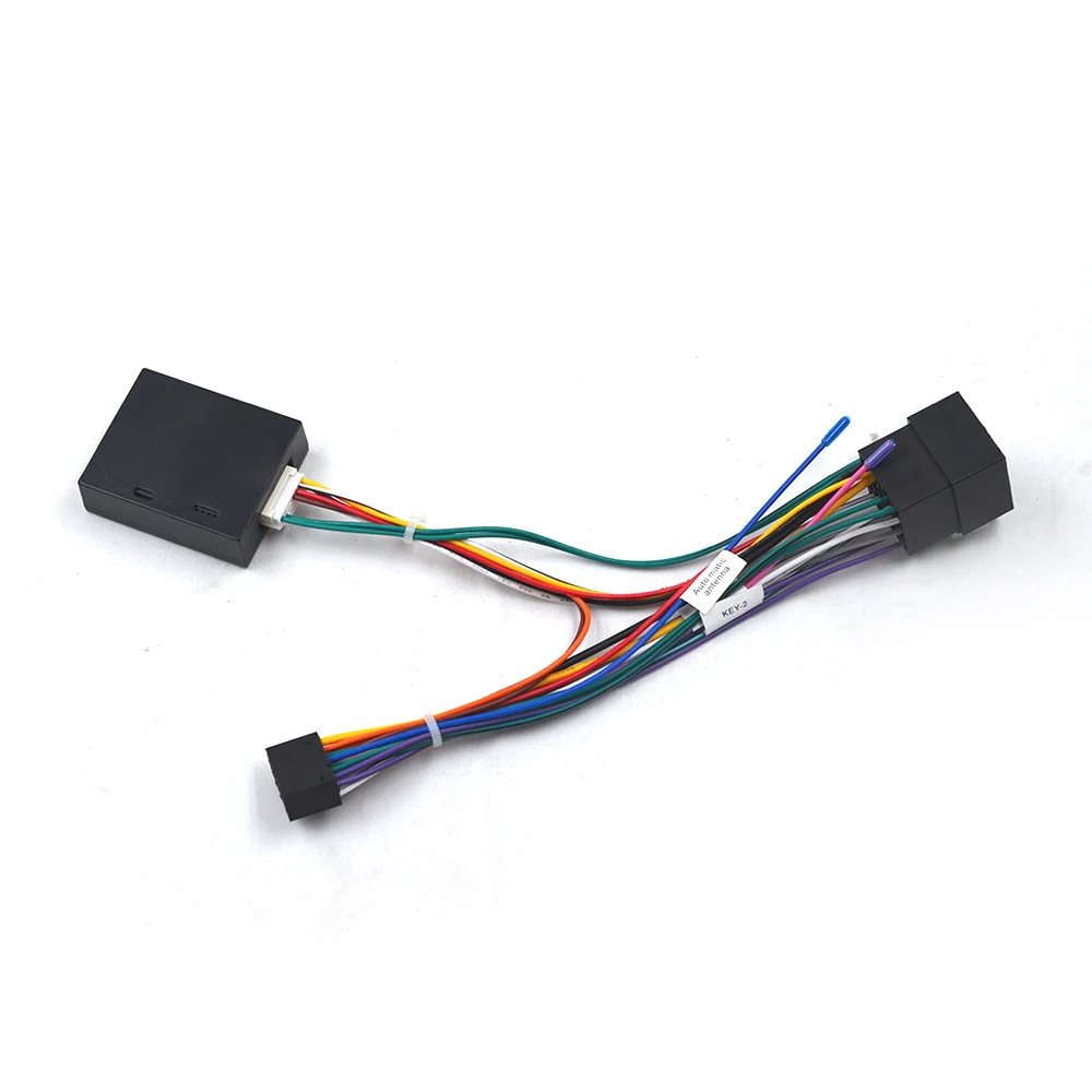 Car Android Radio Power Cable 16pin Wiring Harness Adapter Canbus Box Decoder For Peugeot 206 207 307