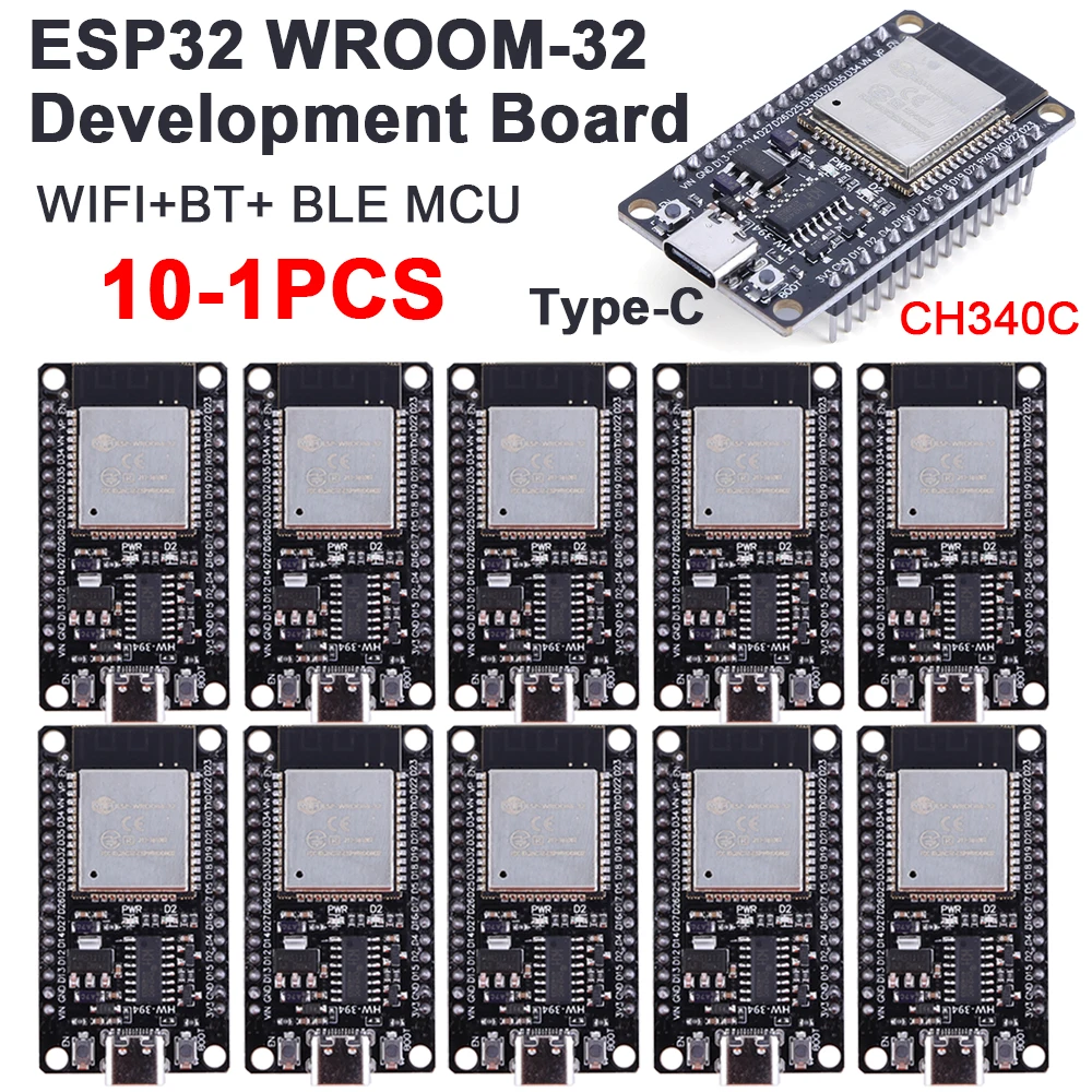 ESP32WROOM32DevelopmentBoard5VTYPECCH340CWiFiBluetoothUltra