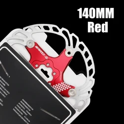Enhanced Bicycle Disc Brake Rotor - Floating Ultra-Light Quick Cooling Design (140mm red)