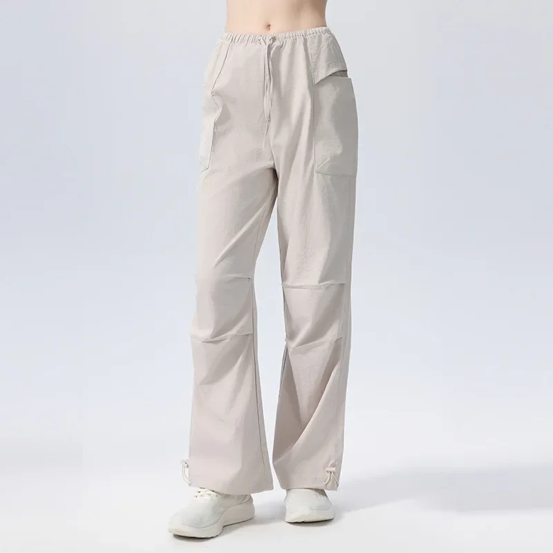 Casual Sports Long Trousers for Women New Running High Waist Mountain Climbing Wide Leg Workwear Loose Fitness Yoga