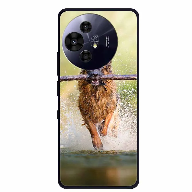 Black Silicone Protective Back Cover - Stylish and Durable Bumper Coque for TCL 50 Pro NxtPaper 5G