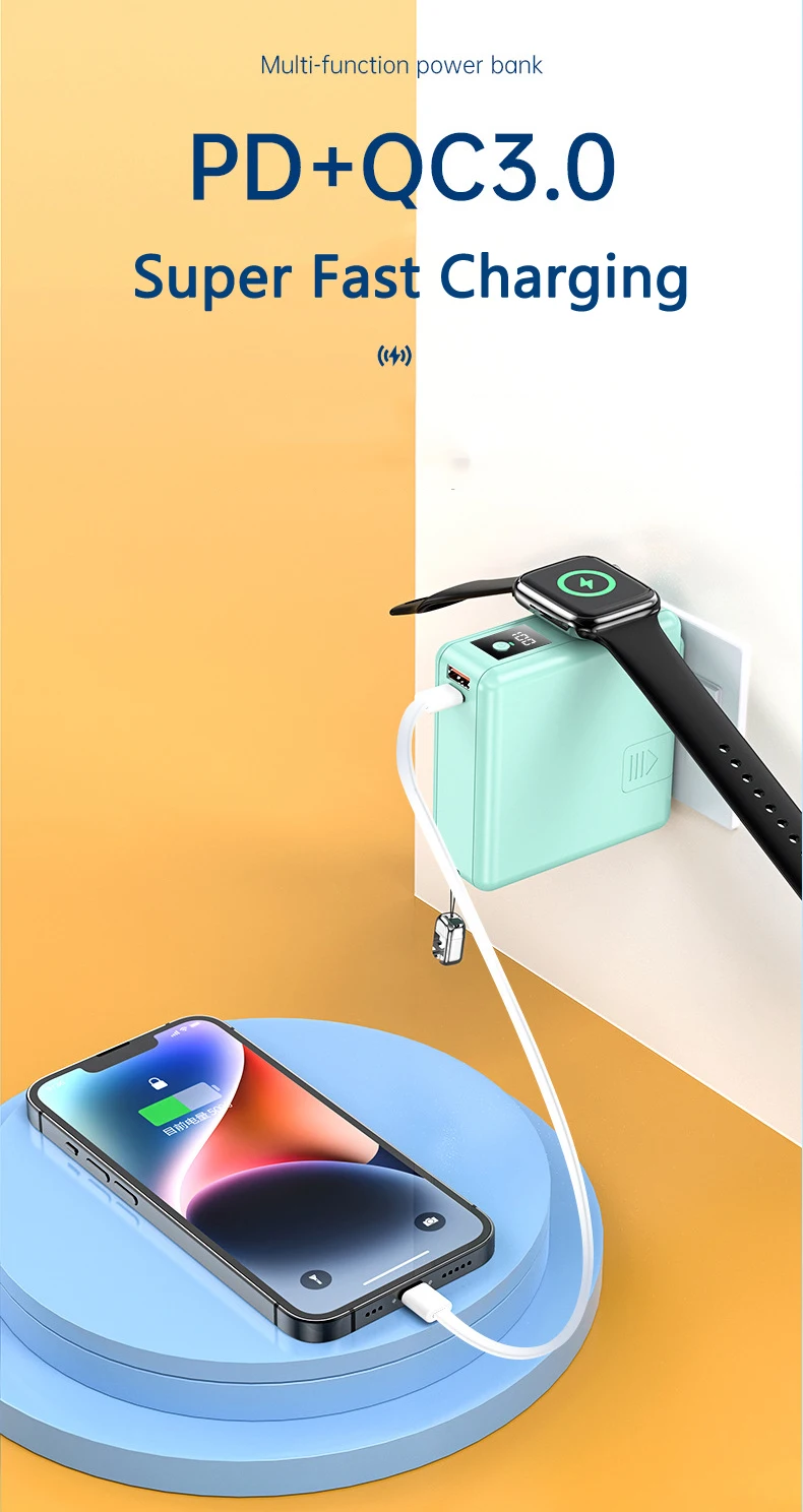 Magnetische Wireless Powerbank Usb C Schnellladegerät Für Iphone_voghion.com