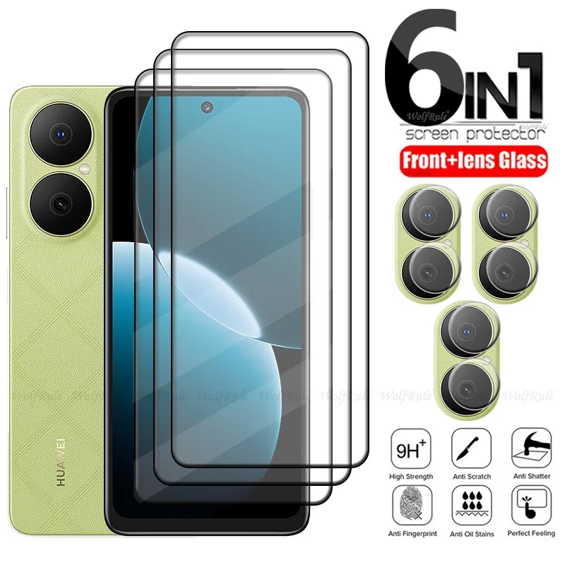 6-in-1 Tempered Glass Full Cover Screen and Lens Protector