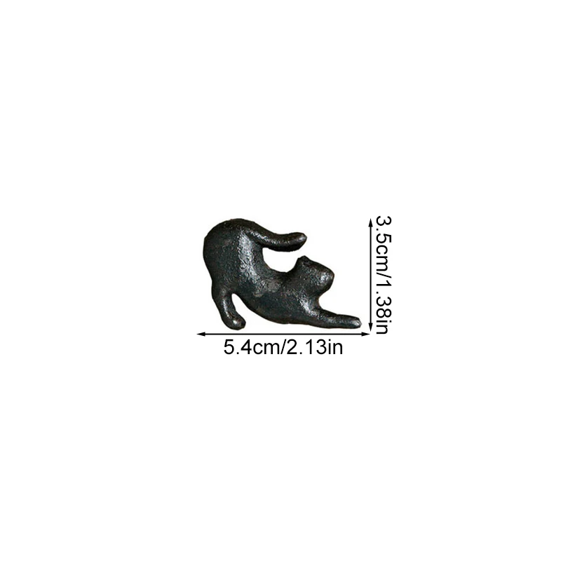 Description Picture 6 of item1Pcs Cat Shape Handle Iron Black Kitten Single Hole Pulls DIY Drawer Cabinet Wardrobe Knobs Home Furniture Handles Decoration