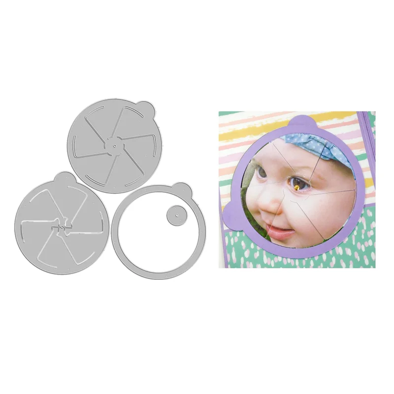 

New 2022 3D Metal Cutting Dies for Kaleidoscope Gift Box Scrapbooking Accessories Die Cut Embossing Frame Card Craft Die Set