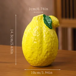 Citrus - Inspired Ceramic Desktop Vase for Flower Arrangements and Hydroponic Plants (Style C)