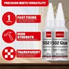 1-3pcs502 Super Glue Instant Quick-drying Cyanoacrylate Adhesive Leather Rubber Wood Metal Strong Bond Liquid Glue Tool 1