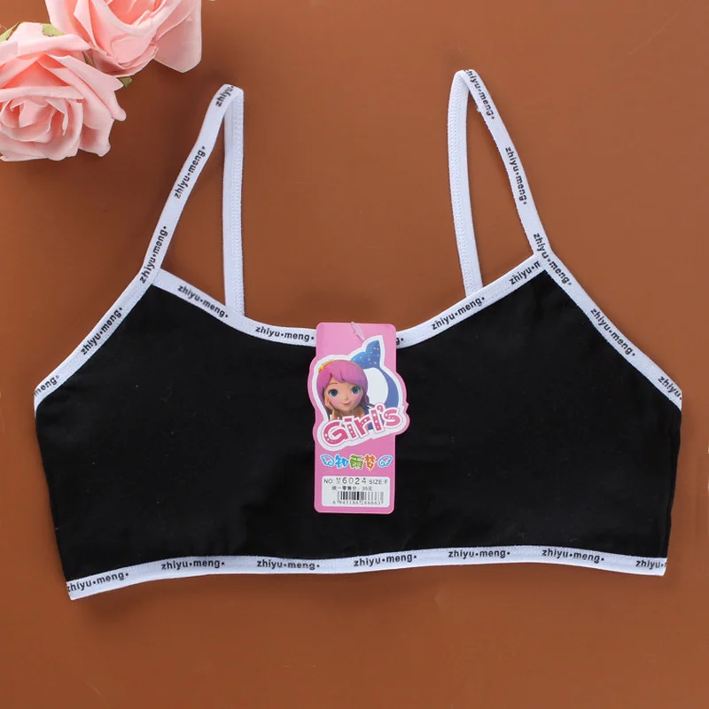 Sports Bra Training Bra Cotton Bra Girls Lingerie Sets Bra For Girls 12 Years Teenagers Lingerie Gym Breathable Tops Underwear Cotton Brassiere Solid Color Training Bra 8-16T