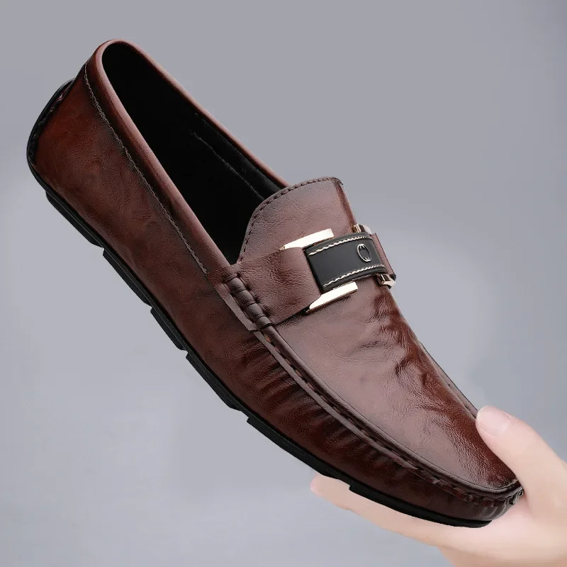 

Moccasins Loafers Men's Genuine Leather Business High-End Men's Casual Leather Shoes Men's Soft Bottom